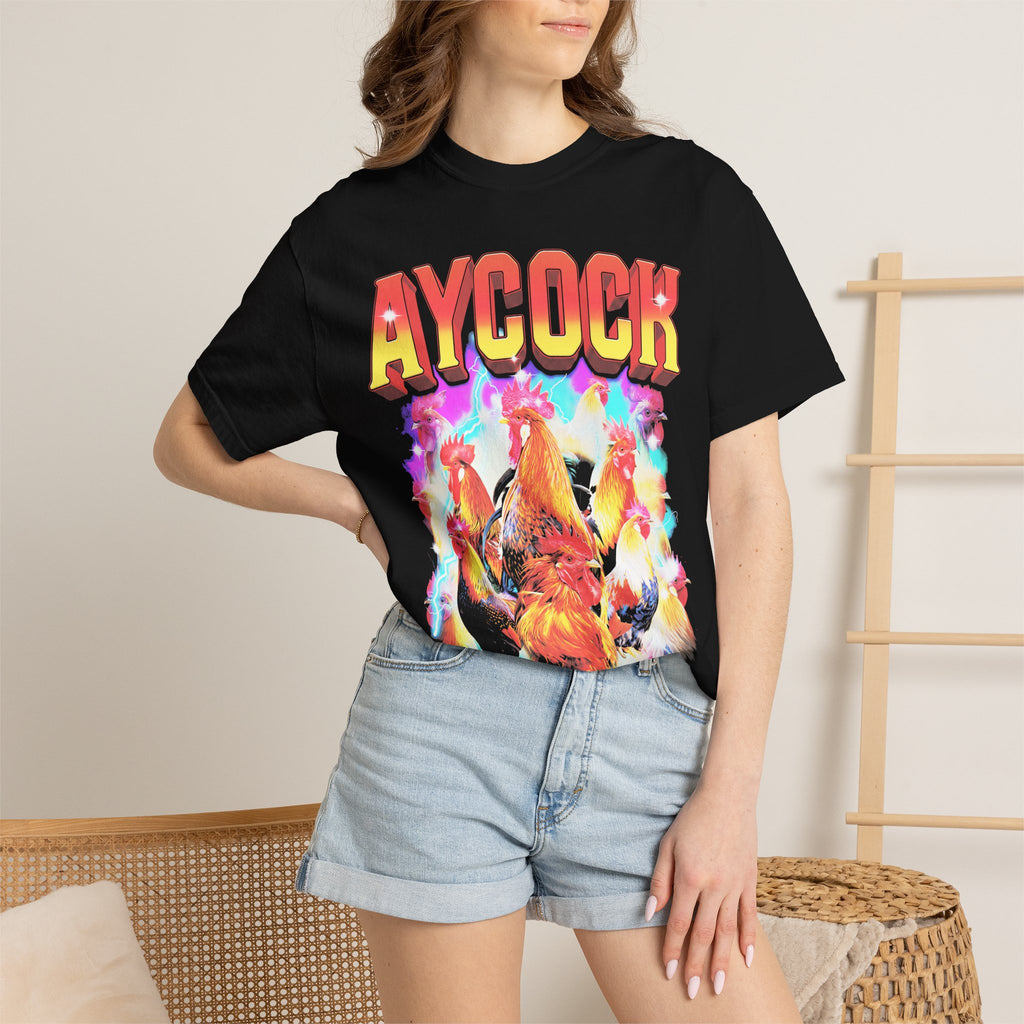 Aycock Vintage Rooster T-Shirt - 90s Chicken Meme Graphic Tee