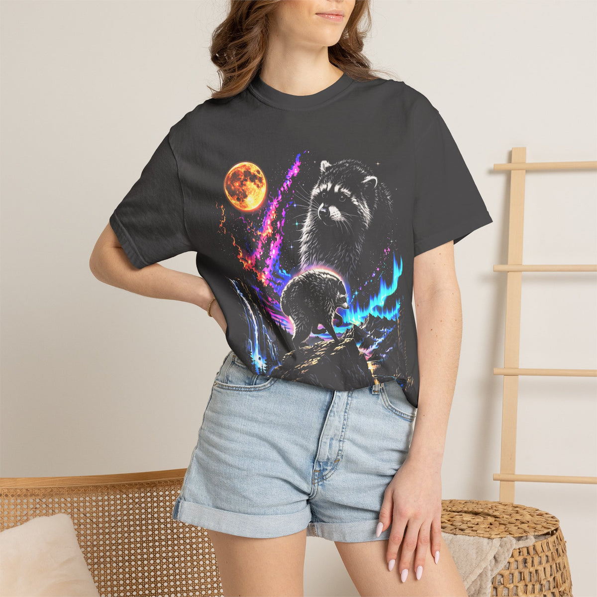 Raccoon Galaxy Classic Tee | 90s Vintage | Space Gift