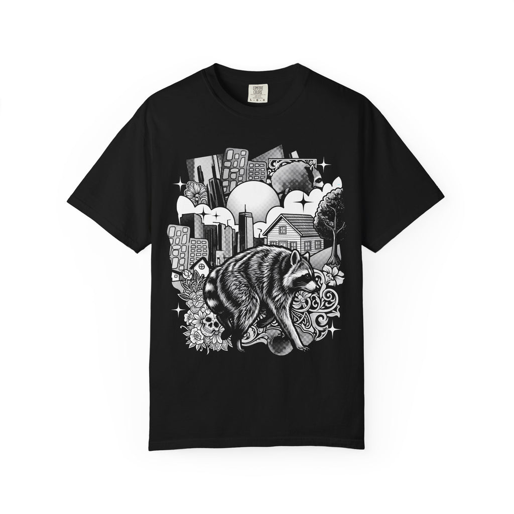 Raccoon City Skull Classic Tee | 90s Retro | Gaming Gift