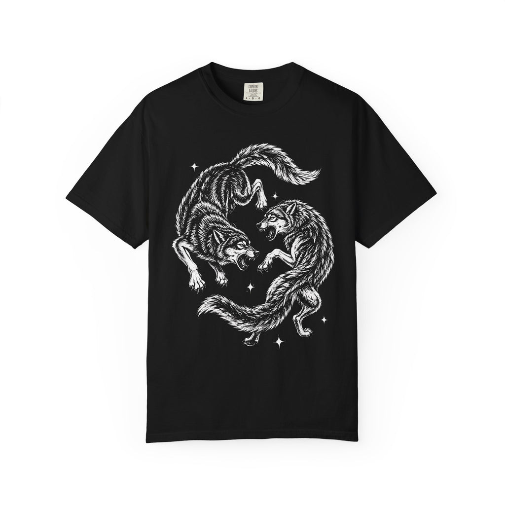 Twin Wolves Classic Tee | 90s Vintage | Dark Nature Wolf