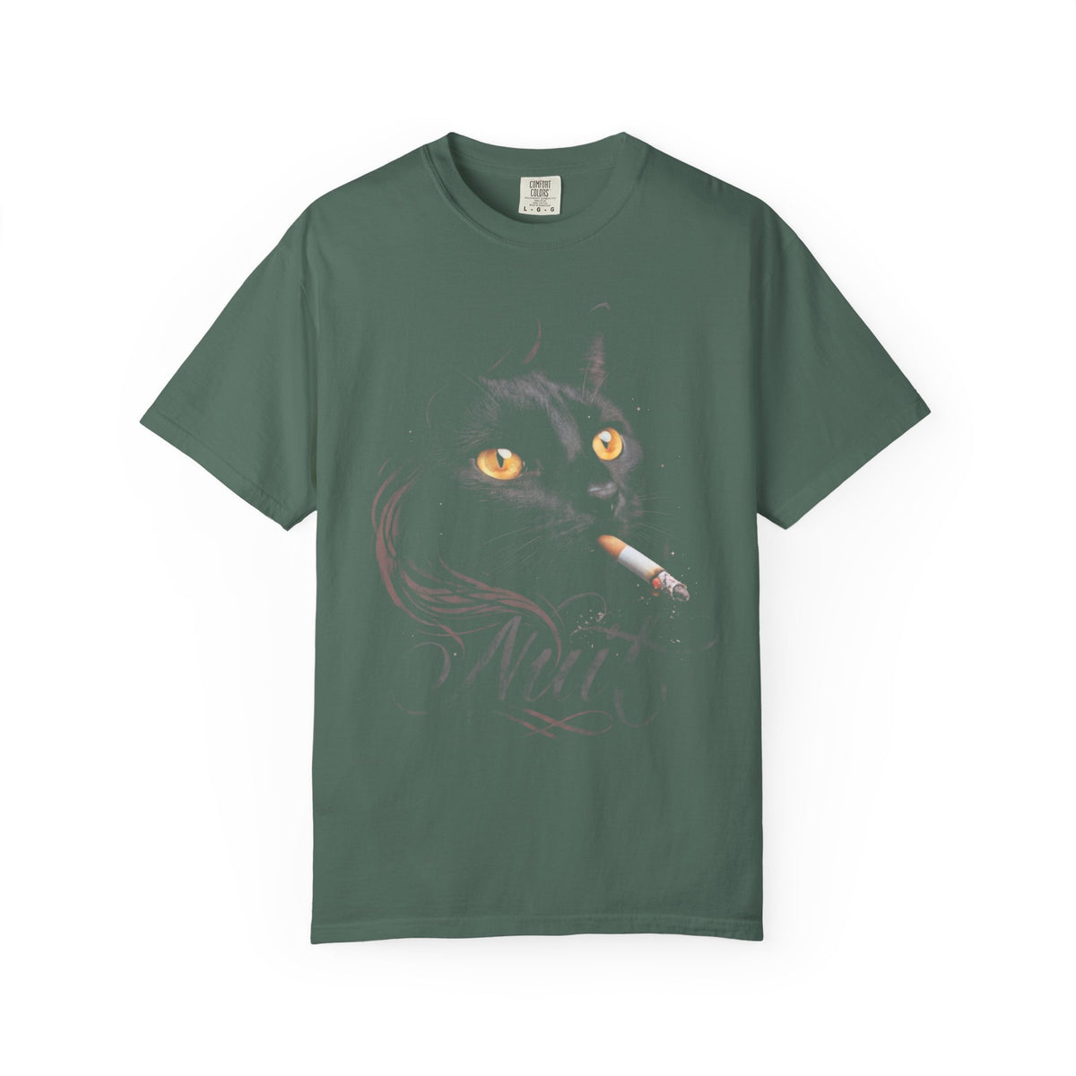 Nuit Black Cat Classic Tee | Edgy Vintage Art | Night Cigarette