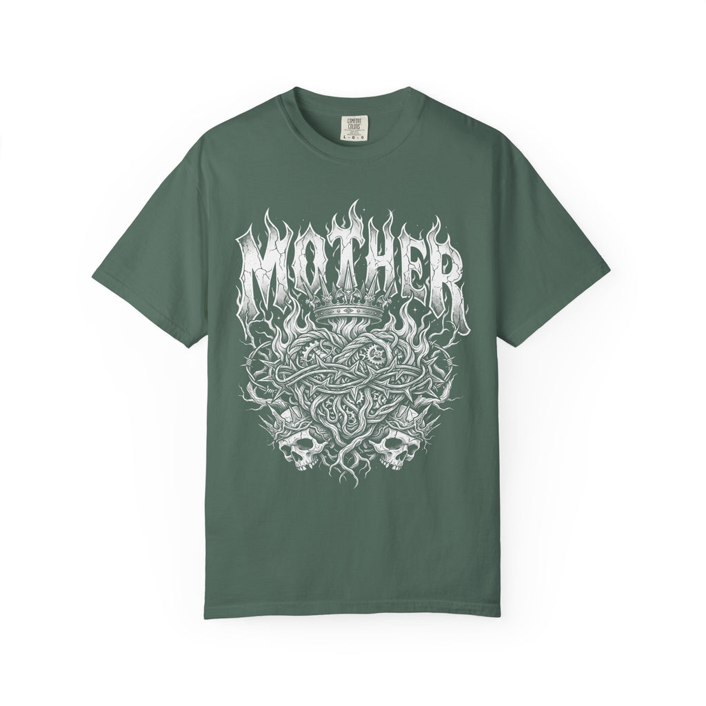 Mother Gothic Metal Classic Tee | Clockwork Heart | Skulls Flames
