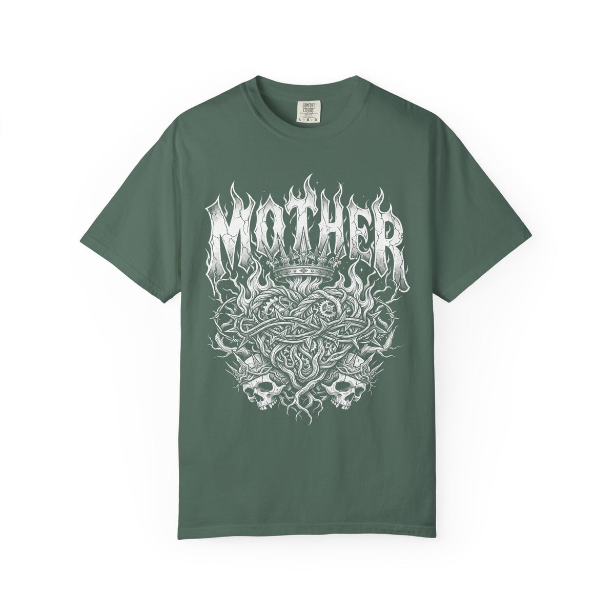 Mother Gothic Metal Classic Tee | Clockwork Heart | Skulls Flames