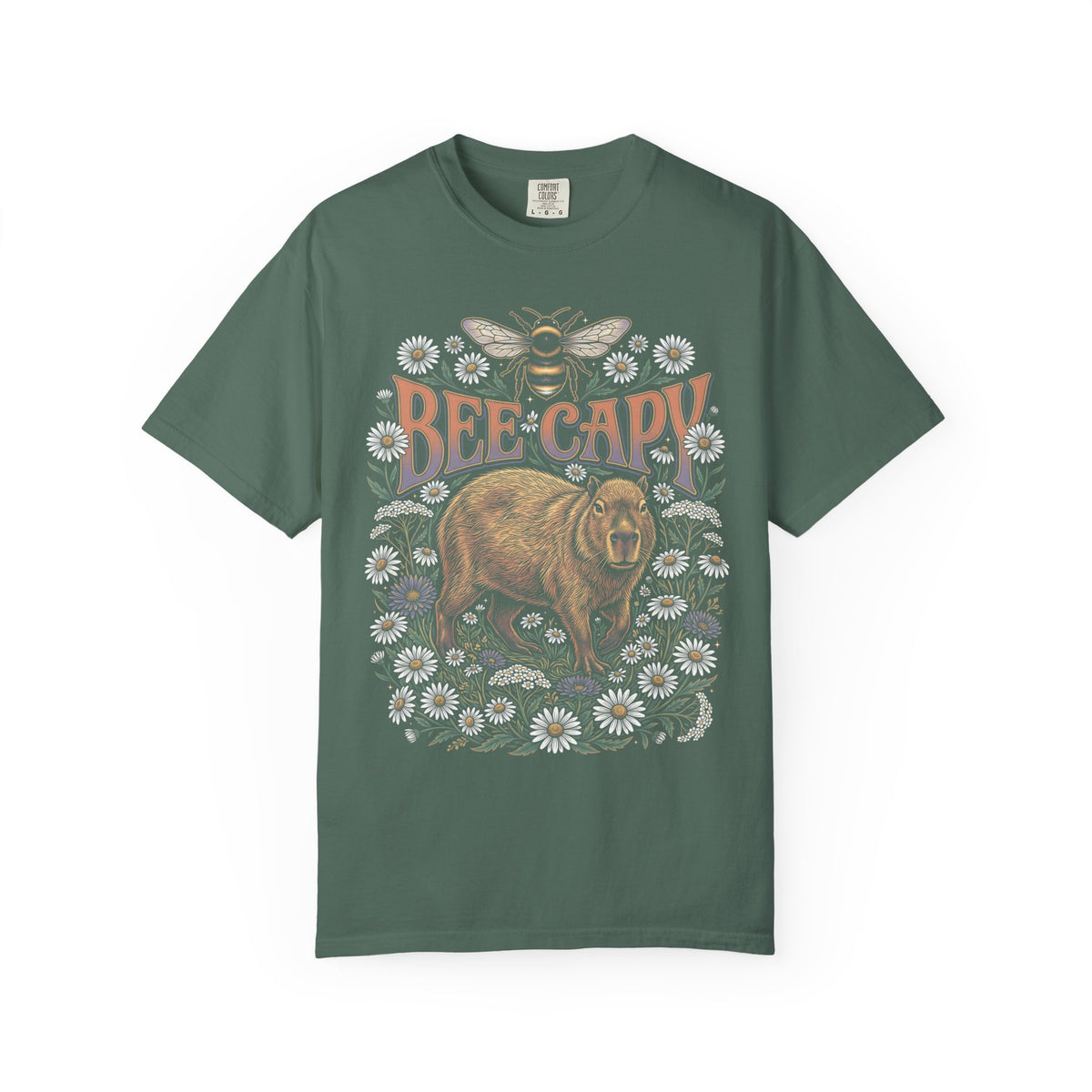 Bee Capy Classic Tee | Capybara Bumblebee | Floral Nature