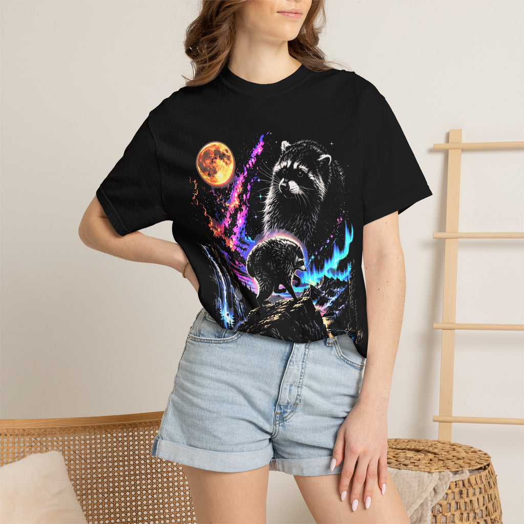 Raccoon Galaxy T-Shirt - 90s Vintage Space Graphic Tee