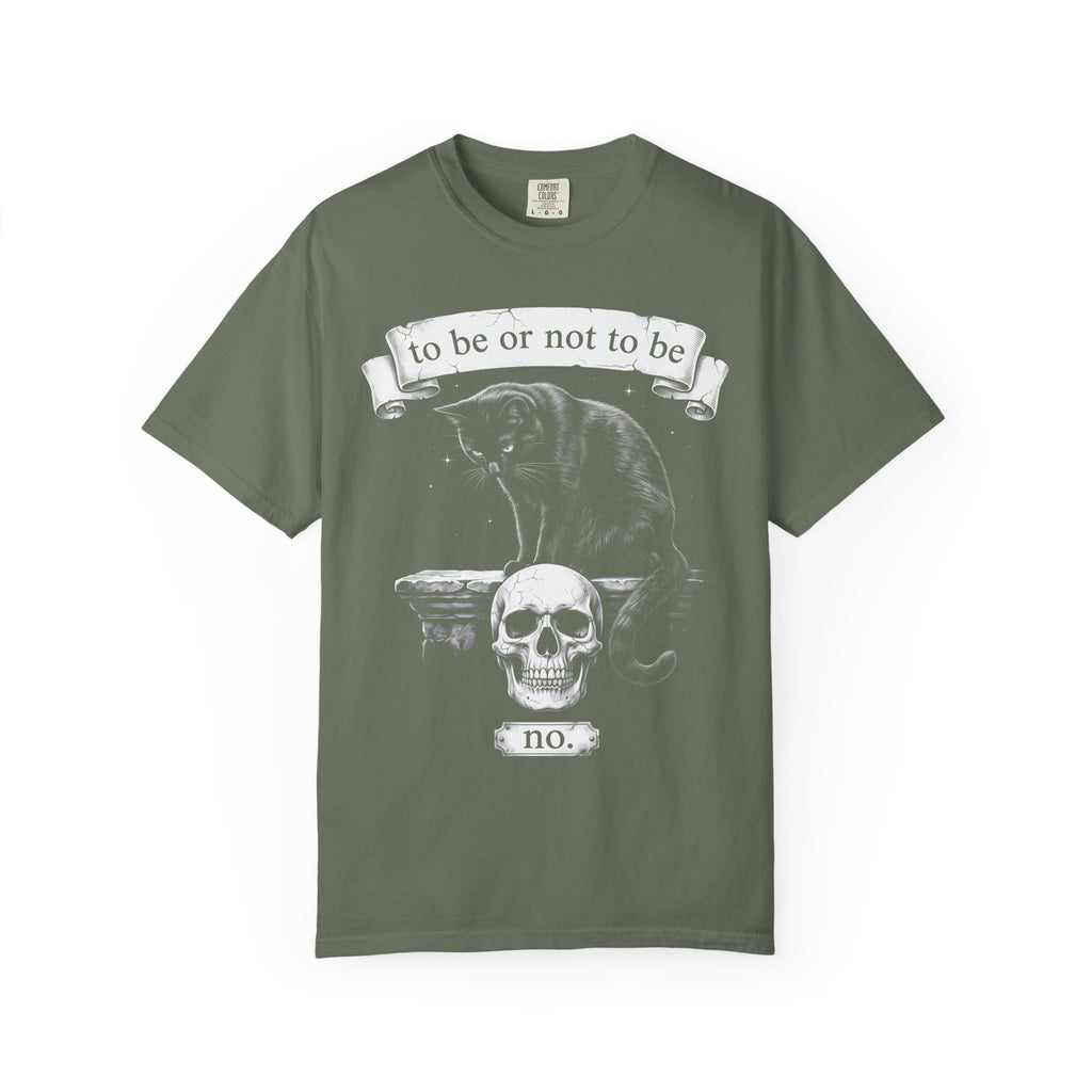 To Be Or Not To Be No Classic Tee | Black Cat Skull Art