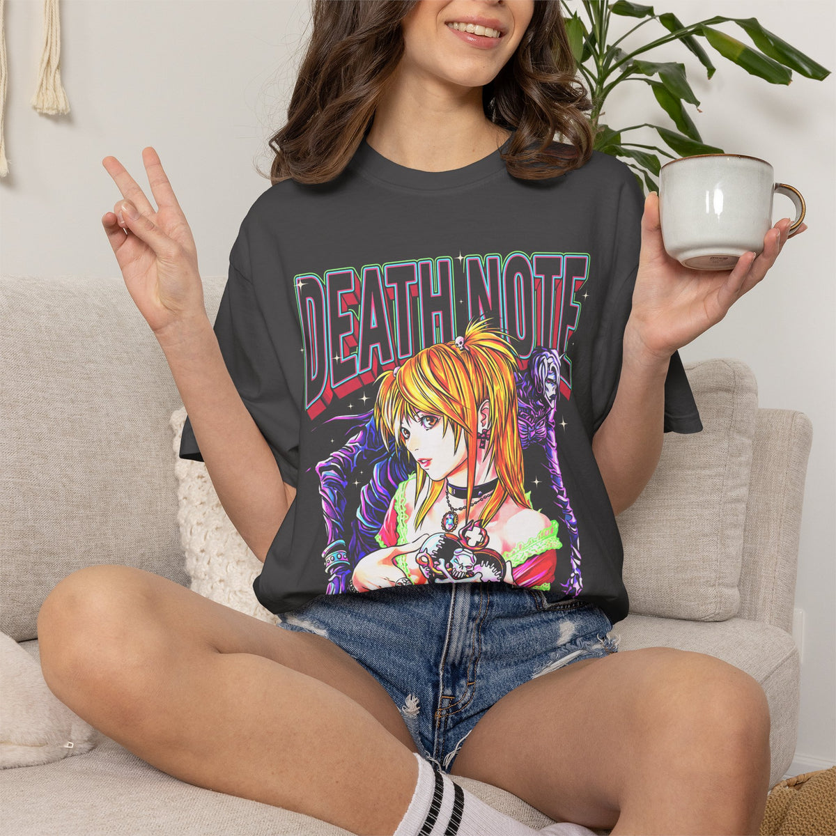 Gothic Manga Girl Skeleton Classic Tee | Dark Retro Horror