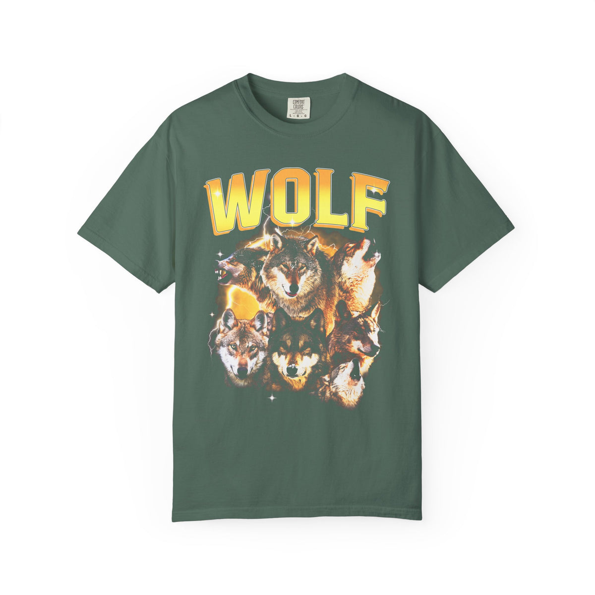 Wolf Lightning Classic Tee | Vintage 90s | Animal Lover Gift