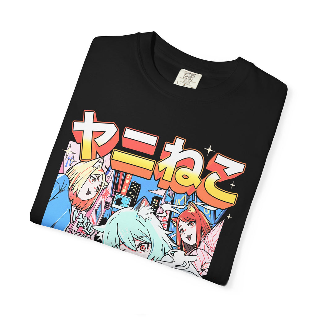 Neko Alley Squad Classic Tee | Anime Cat Girl | Retro Graphic