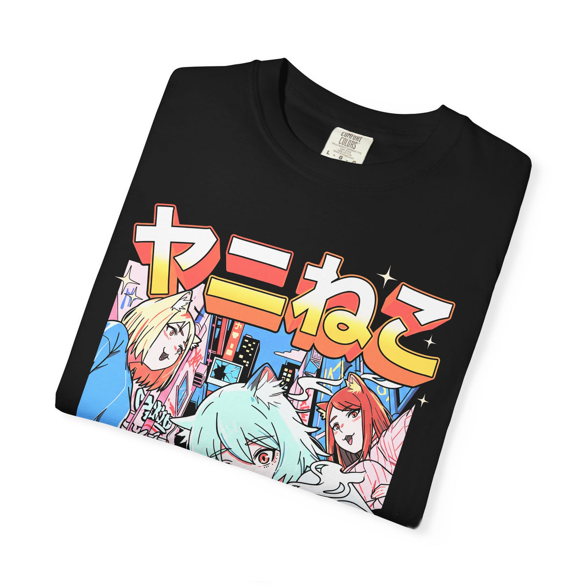 Neko Alley Squad Classic Tee | Anime Cat Girl | Retro Graphic