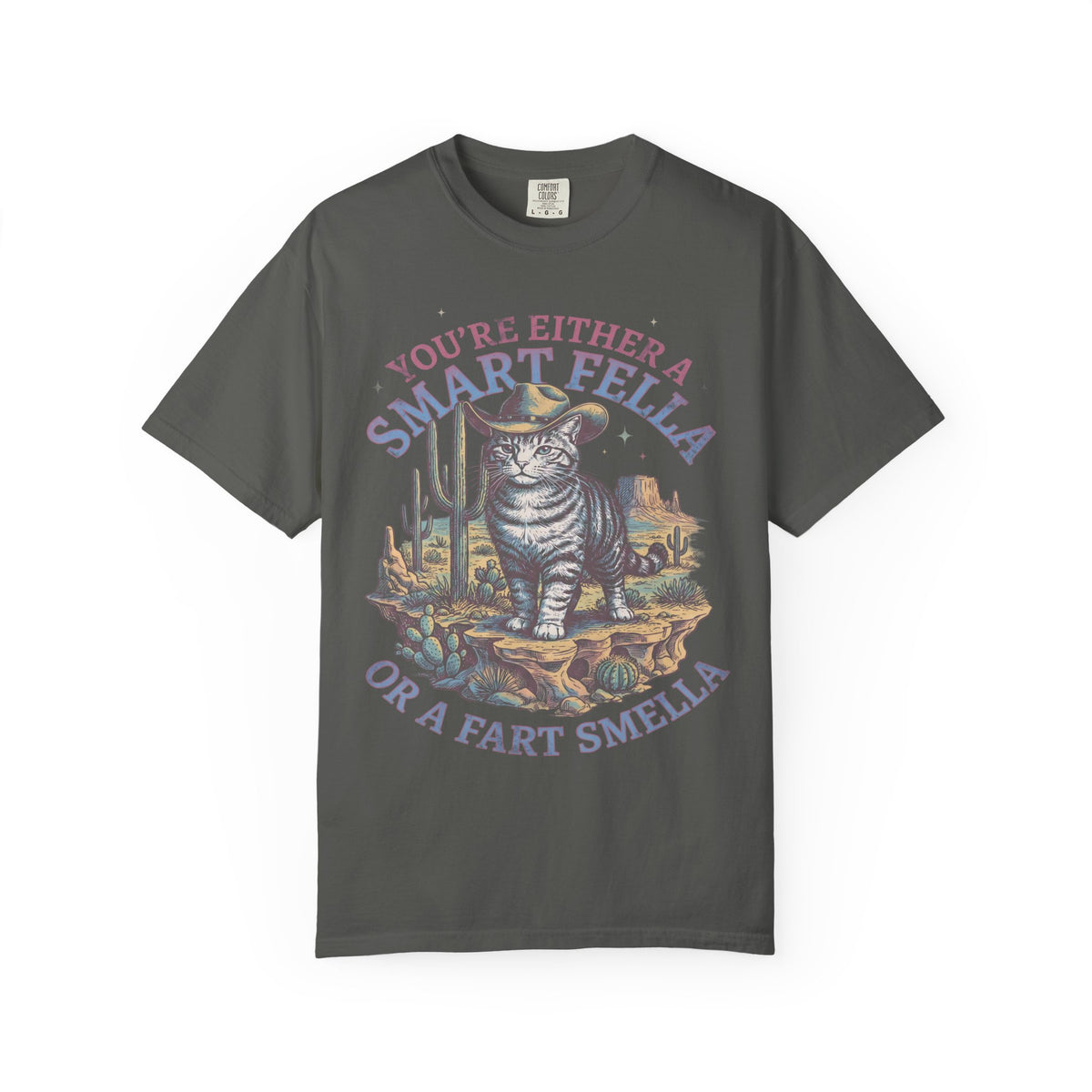 Smart Fella Fart Smella Classic Tee | Cowboy Cat | Desert Meme