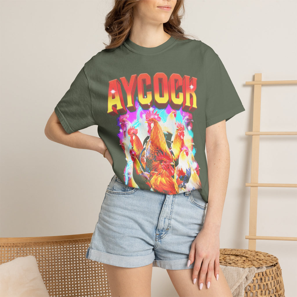 Aycock Vintage Rooster Classic Tee | 90s Chicken | Meme Gift