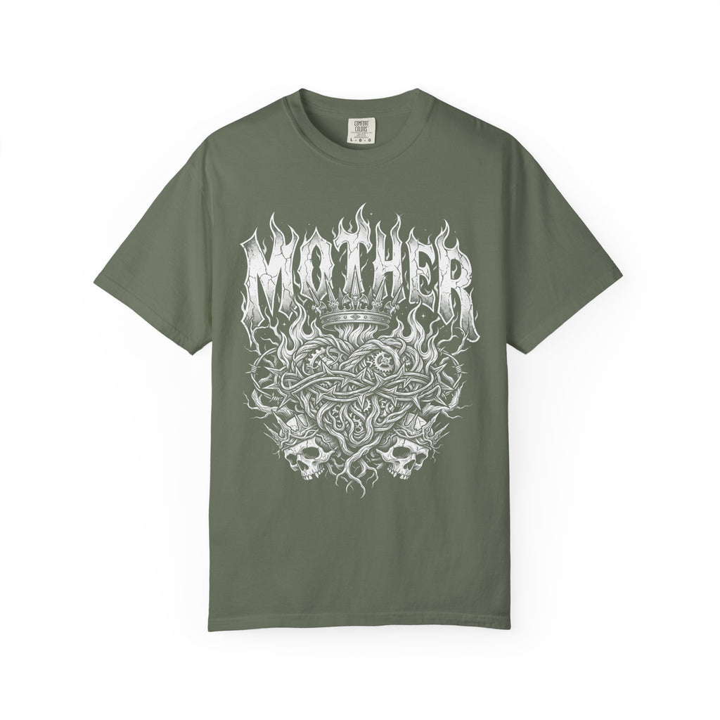 Mother Gothic Metal Classic Tee | Clockwork Heart | Skulls Flames