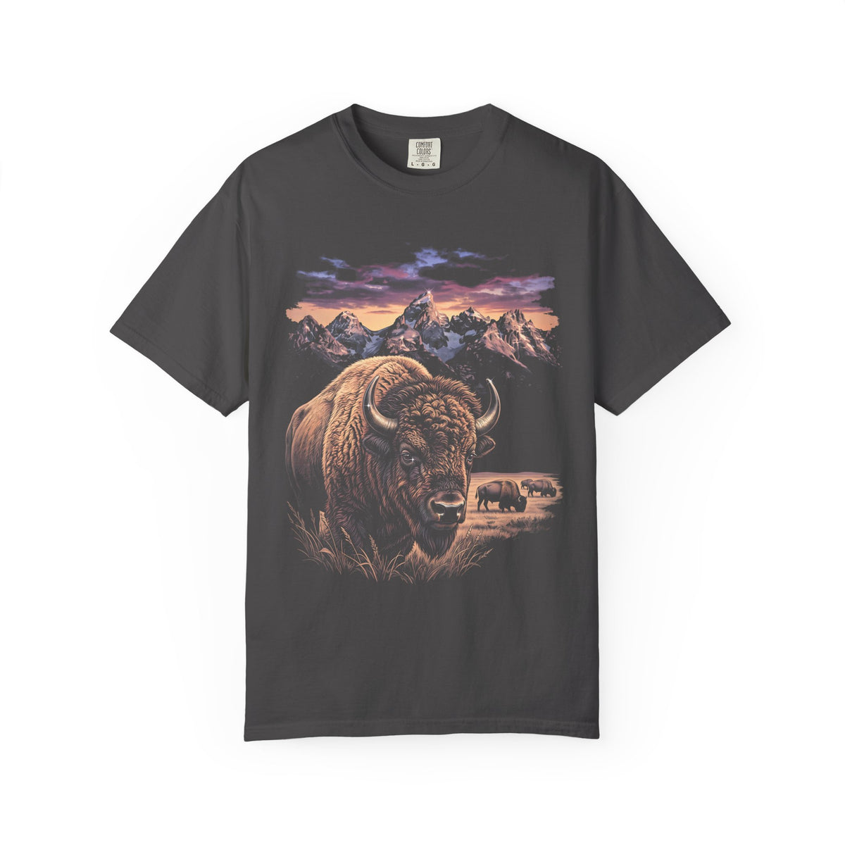 American Bison Classic Tee | Wildlife Nature | Western Sunset