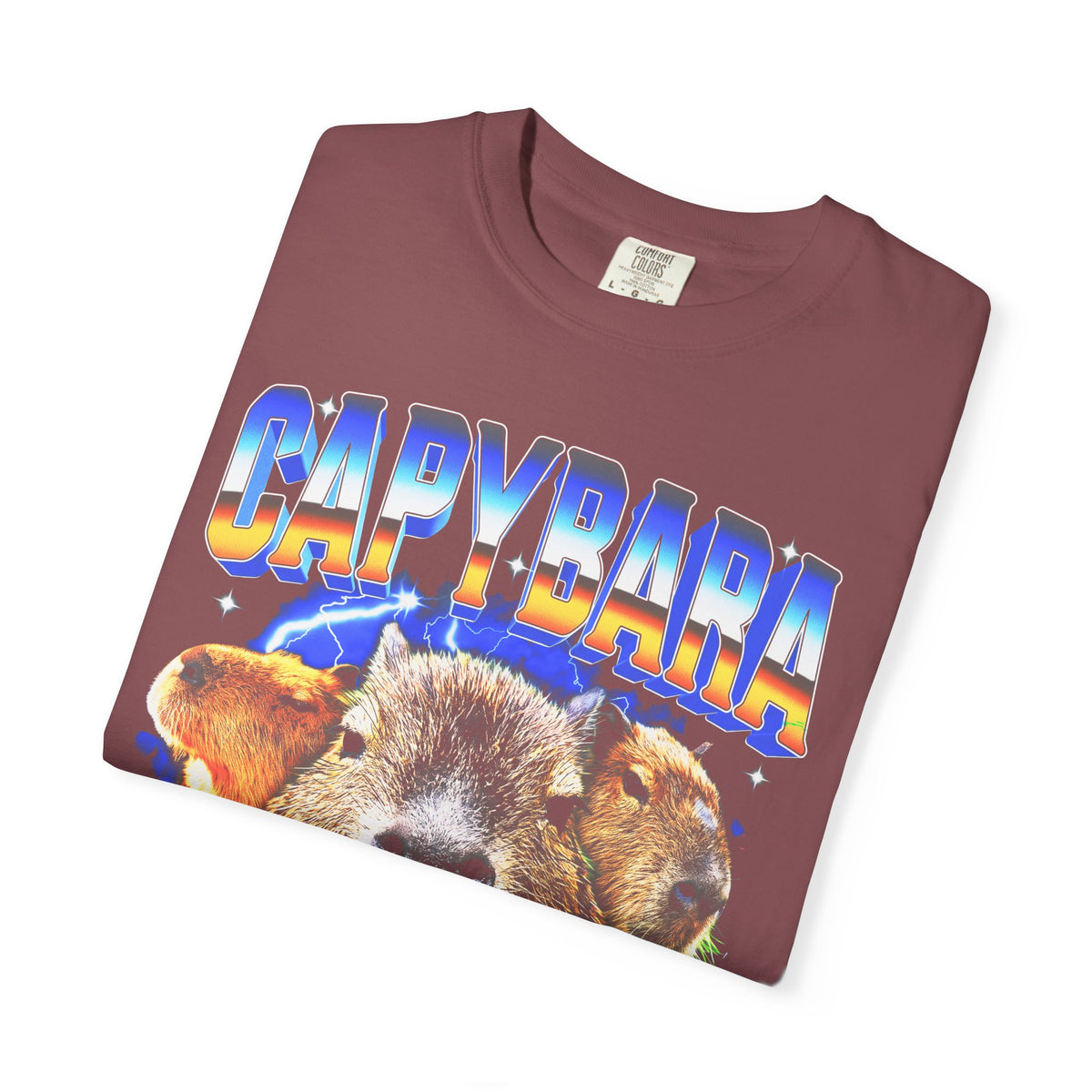 Capybara Lightning Classic Tee | 90s Retro | Animal Gift