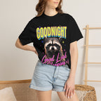 Goodnight Good Luck Sleeping T-Shirt - Vintage Raccoon Neon Graphic Tee