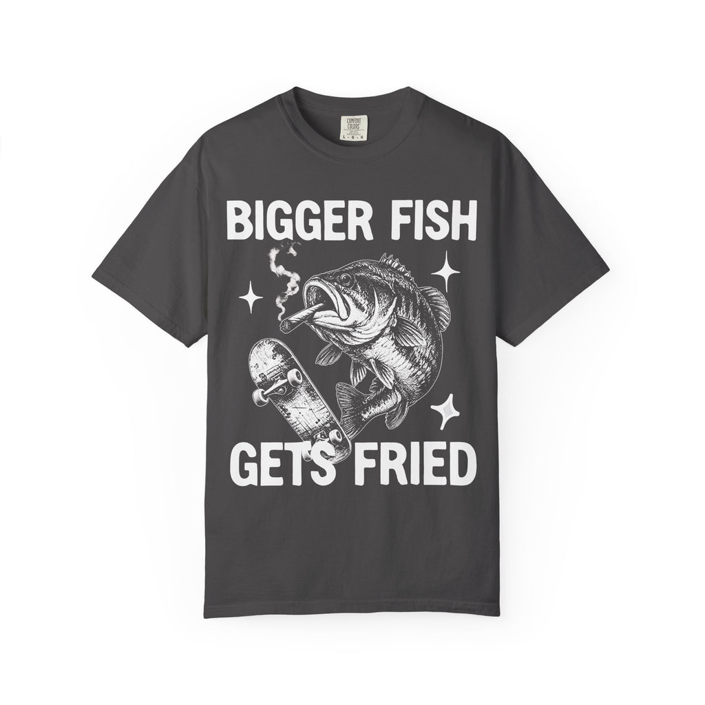 Bigger Fish Gets Fried Classic Tee | Funny Skater | Fish Meme