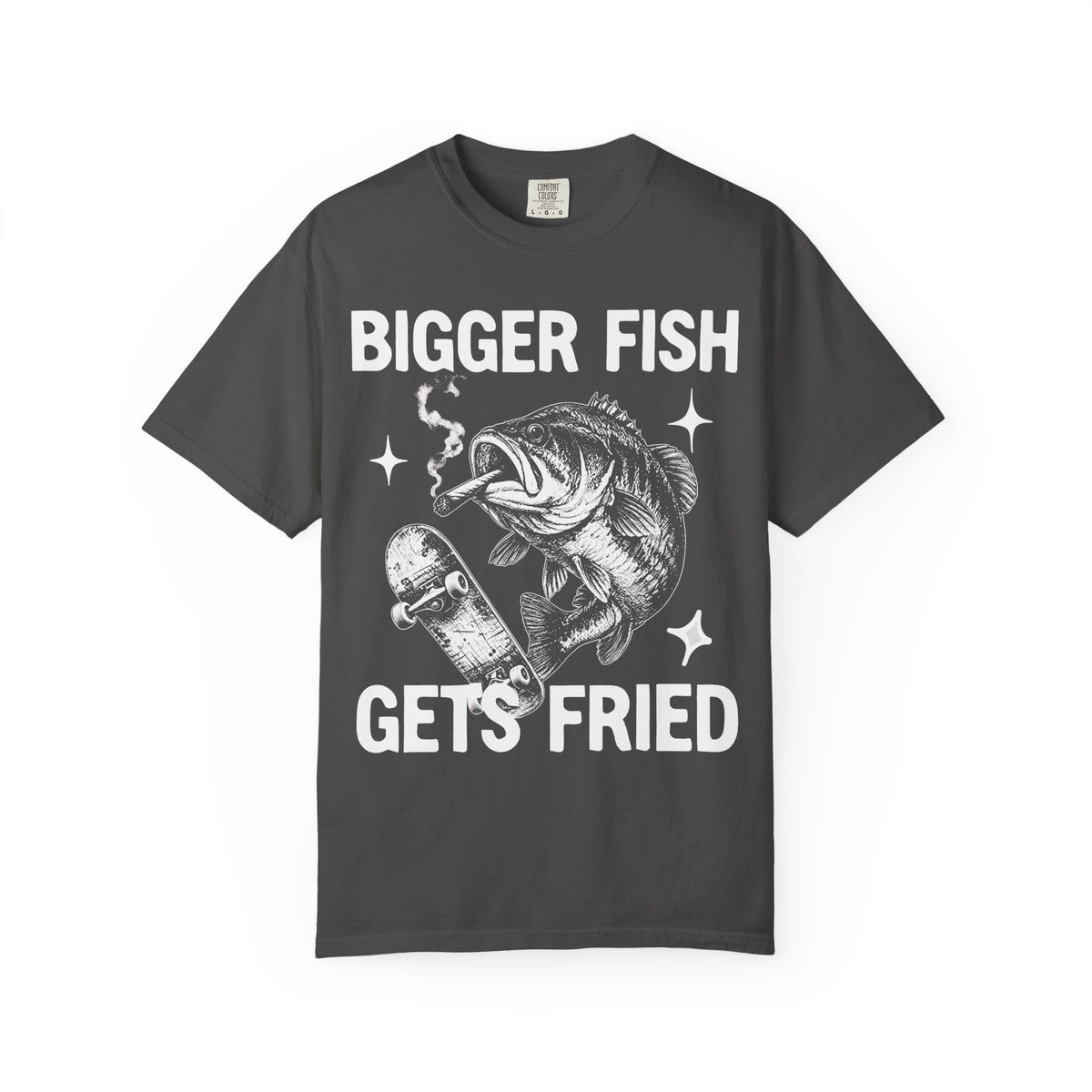 Bigger Fish Gets Fried Classic Tee | Funny Skater | Fish Meme