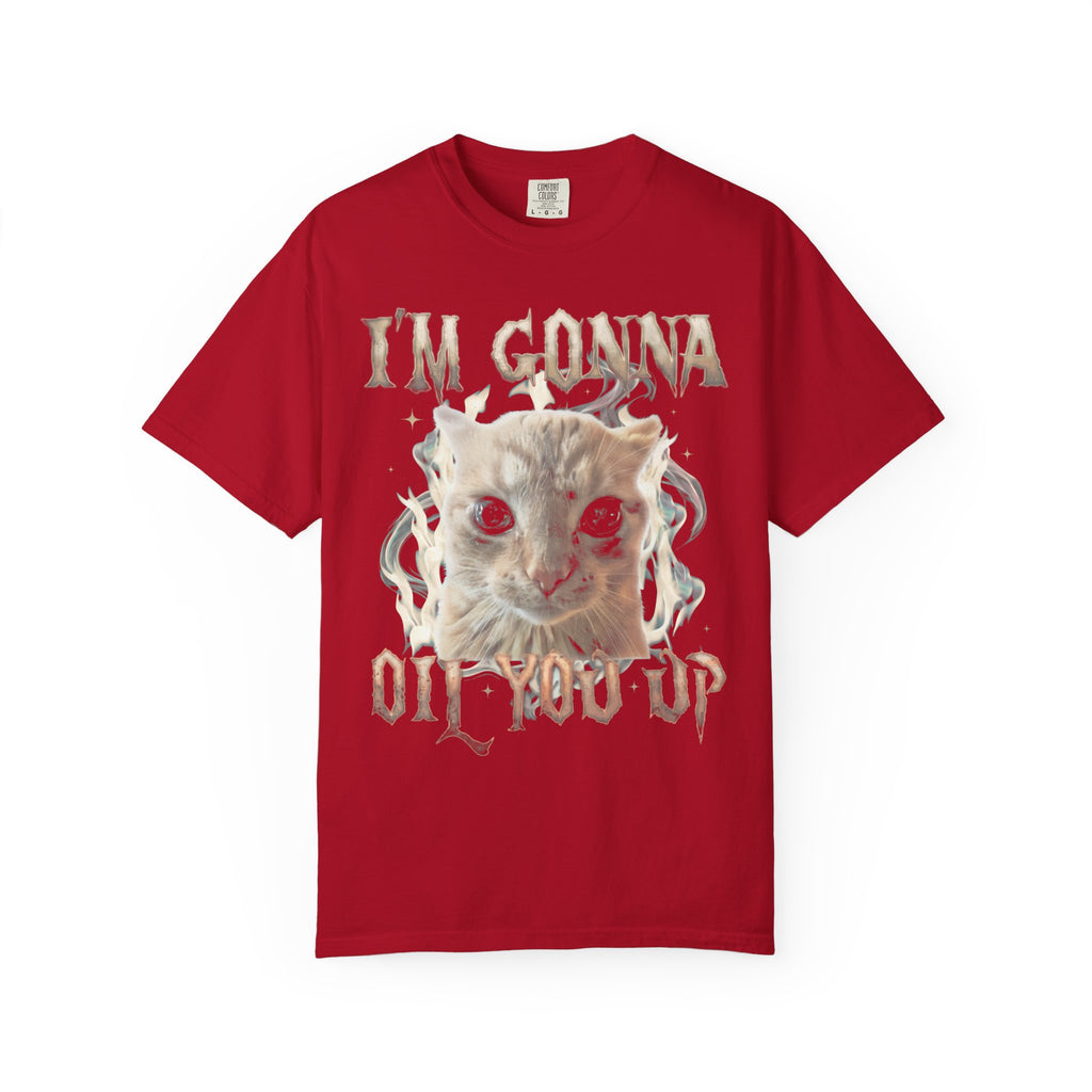 I'm Gonna Oil You Up Classic Tee | Meme Cat | Heavy Metal Bootleg