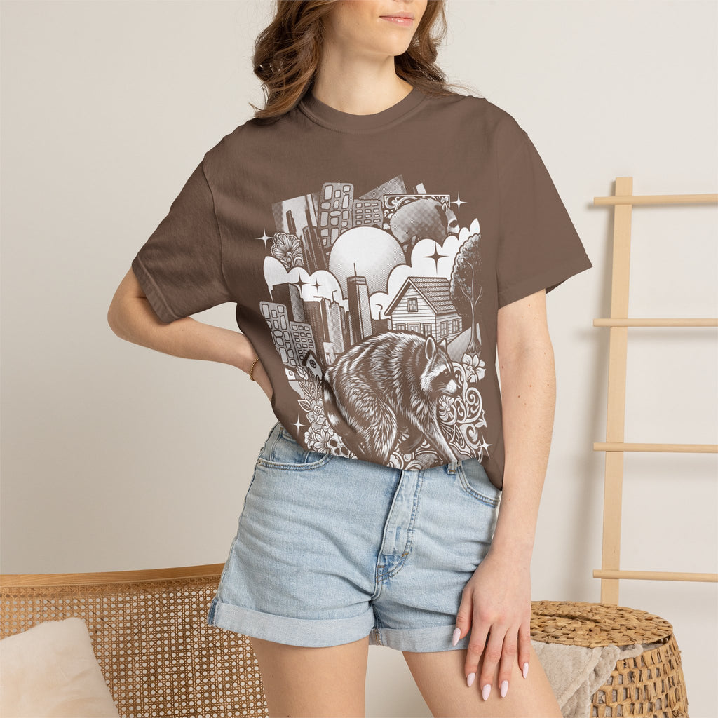 Raccoon City Skull Classic Tee | 90s Retro | Gaming Gift