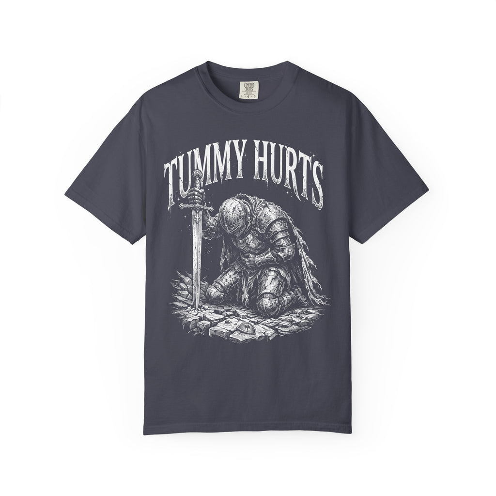 Tummy Hurts Classic Tee | Medieval Armor | Humorous Art