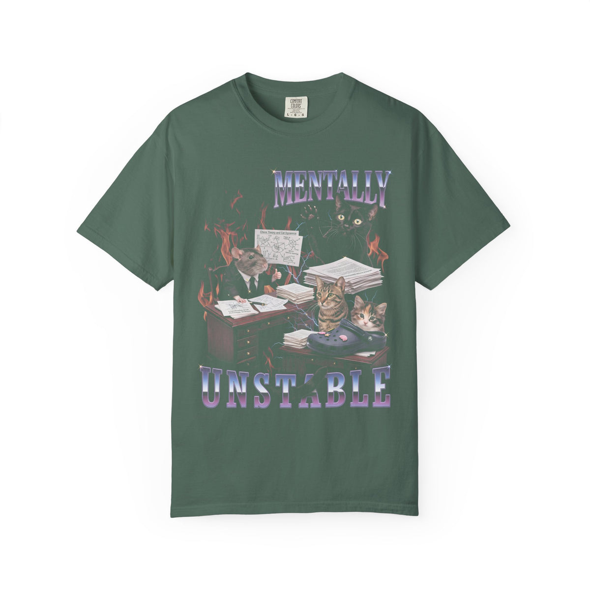Mentally Unstable Business Rat Classic Tee | Chaos Cat | Absurdist