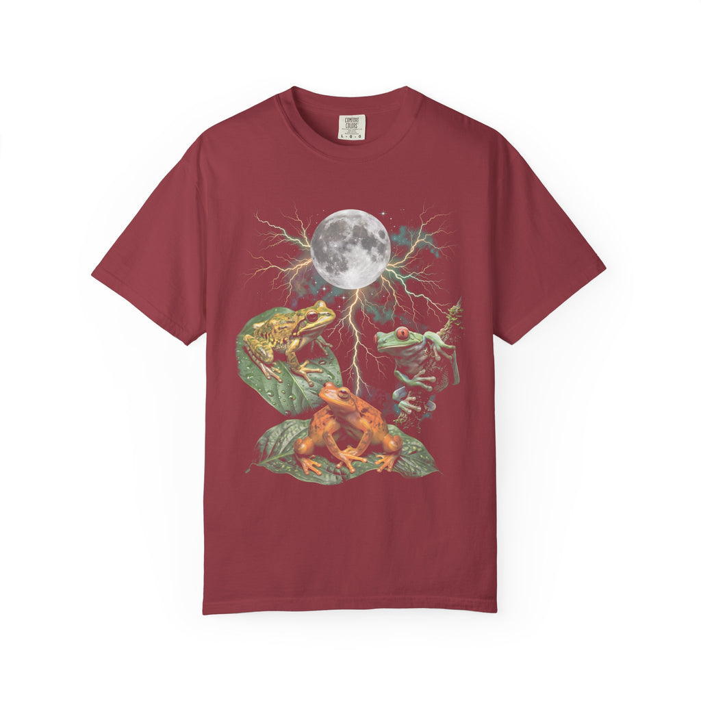 Trippy Space Frog Classic Tee | Cosmic Full Moon | Psychedelic