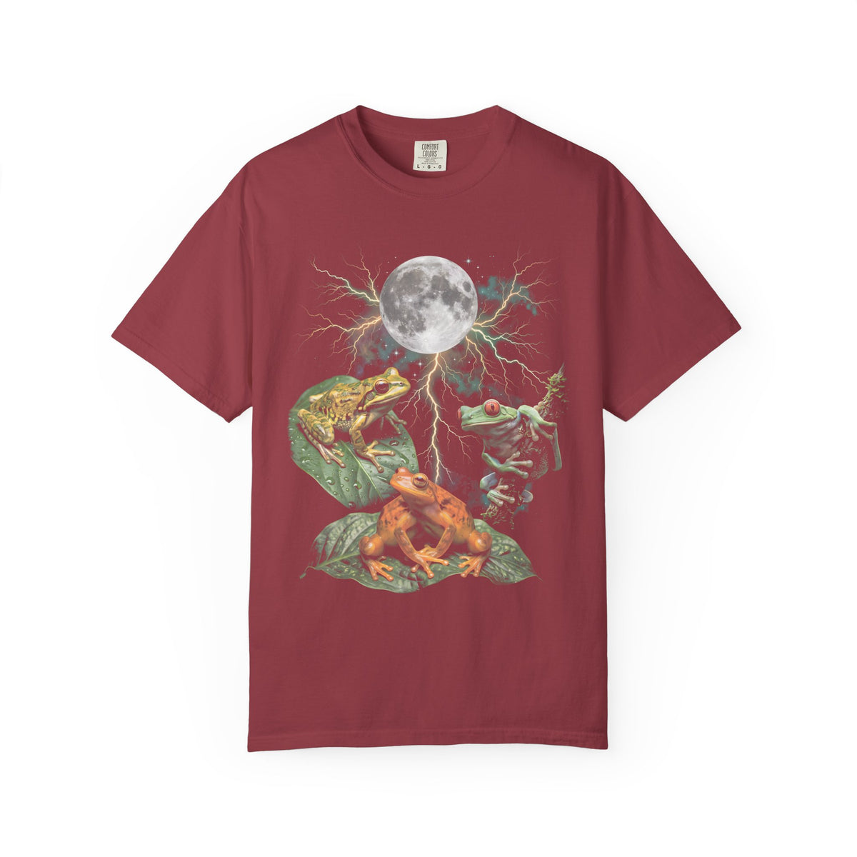 Trippy Space Frog Classic Tee | Cosmic Full Moon | Psychedelic