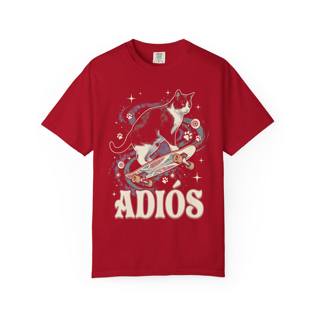 Adiós Tuxedo Cat Classic Tee | Space Feline | Cosmic Retro