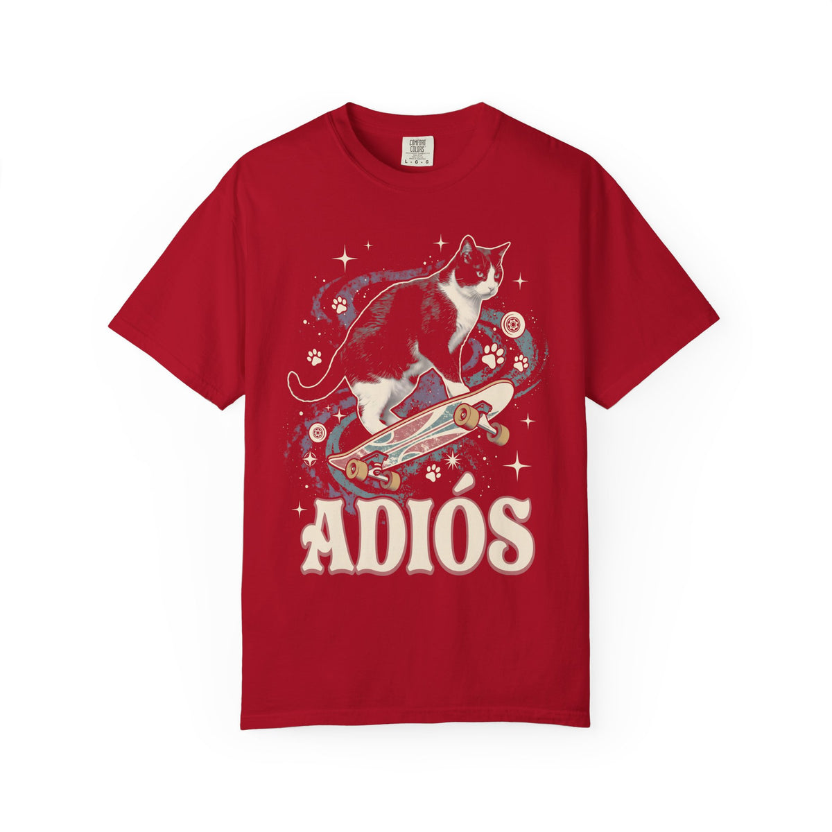Adiós Tuxedo Cat Classic Tee | Space Feline | Cosmic Retro