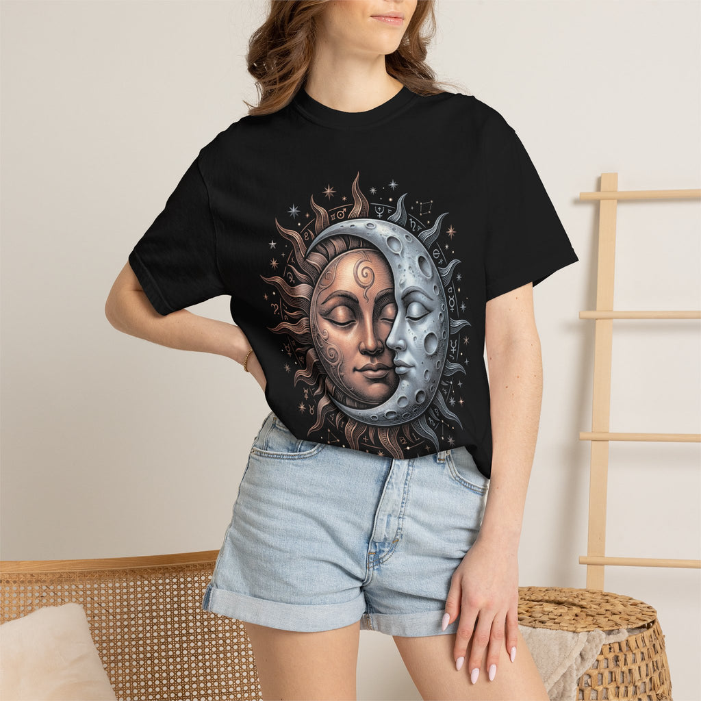 Sun Moon Celestial Faces Classic Tee | Vintage Astrology
