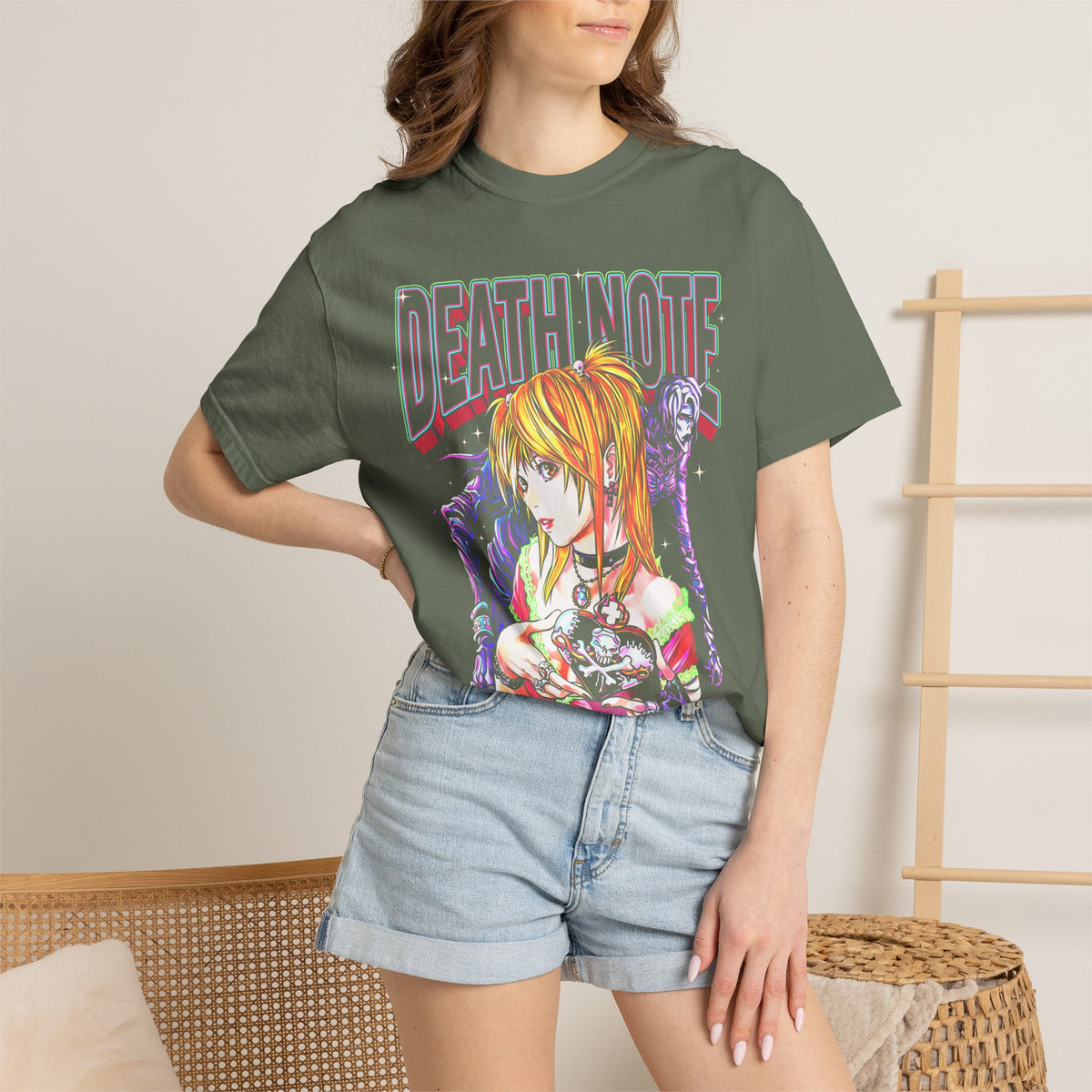 Gothic Manga Girl Skeleton Classic Tee | Dark Retro Horror