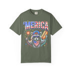 Merica Patriotic Raccoon Classic Tee | 4th Of July | USA Flag
