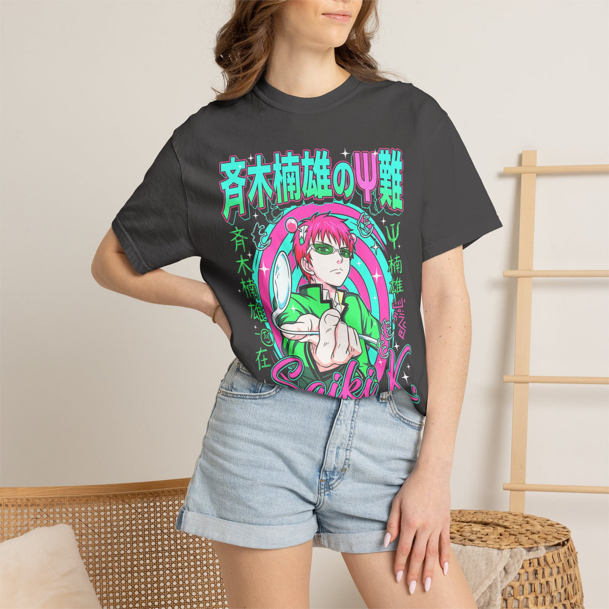 Psychic Boy Pink Hair Classic Tee | Retro Anime | 90s Vintage