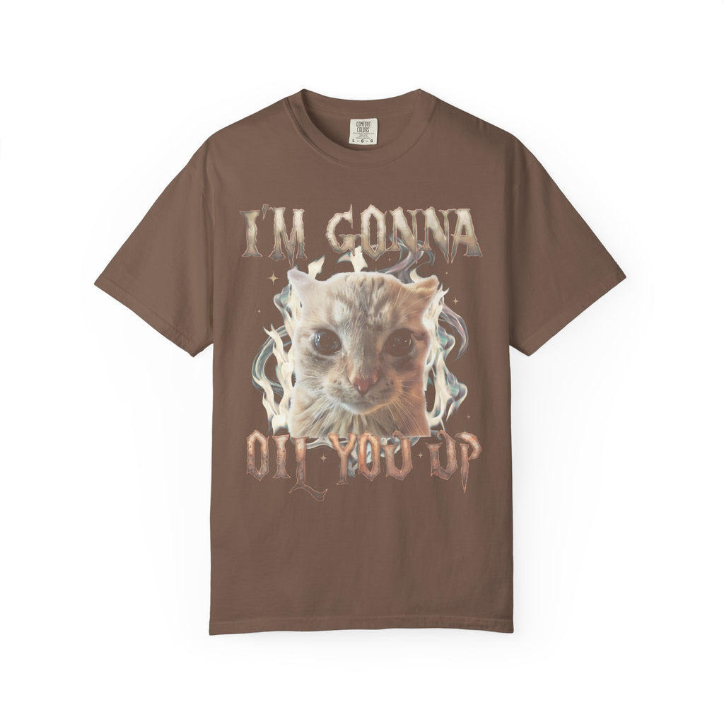 I'm Gonna Oil You Up Classic Tee | Meme Cat | Heavy Metal Bootleg