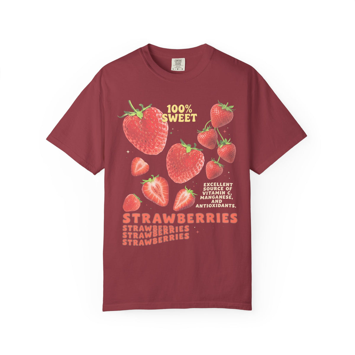 100% Sweet Strawberries Classic Tee | Healthy Fruit Art