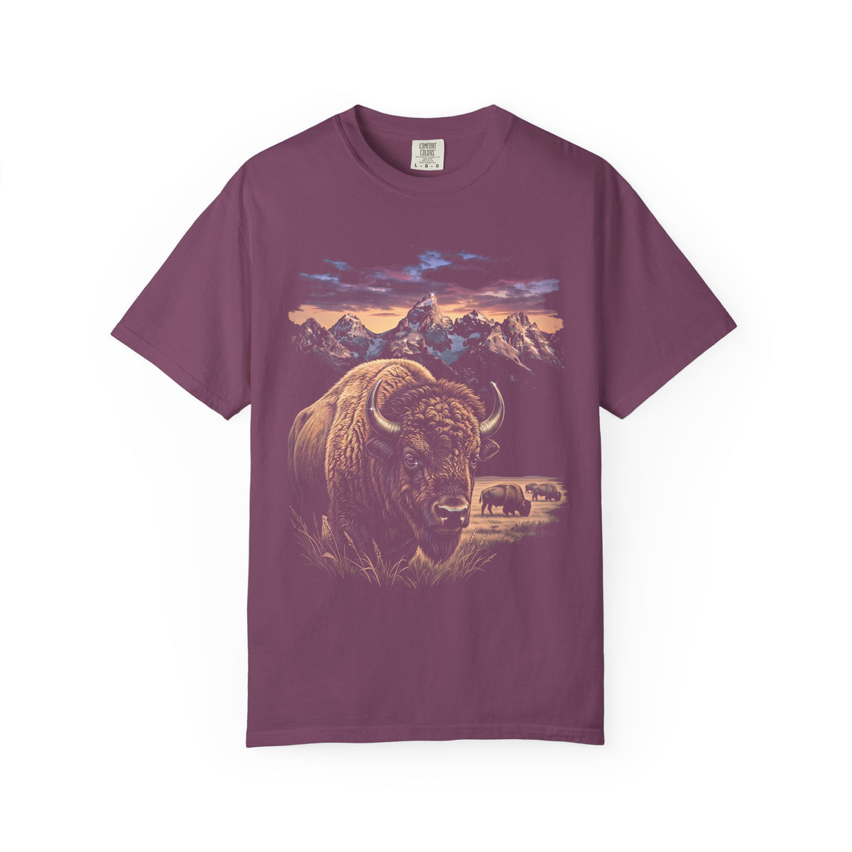 American Bison Classic Tee | Wildlife Nature | Western Sunset