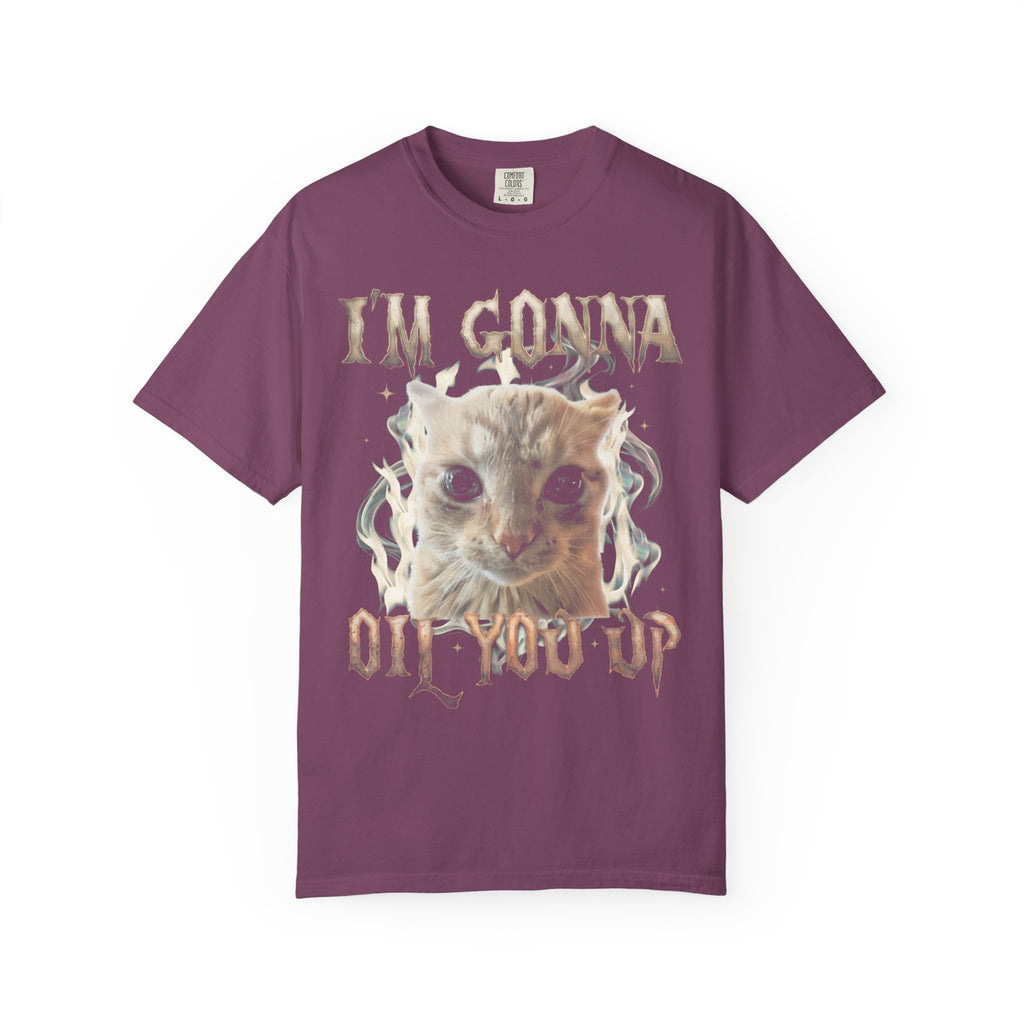 I'm Gonna Oil You Up Classic Tee | Meme Cat | Heavy Metal Bootleg
