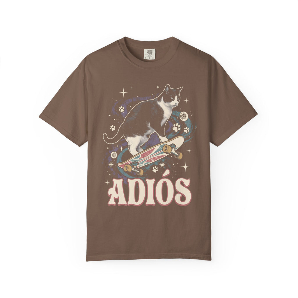 Adiós Tuxedo Cat Classic Tee | Space Feline | Cosmic Retro