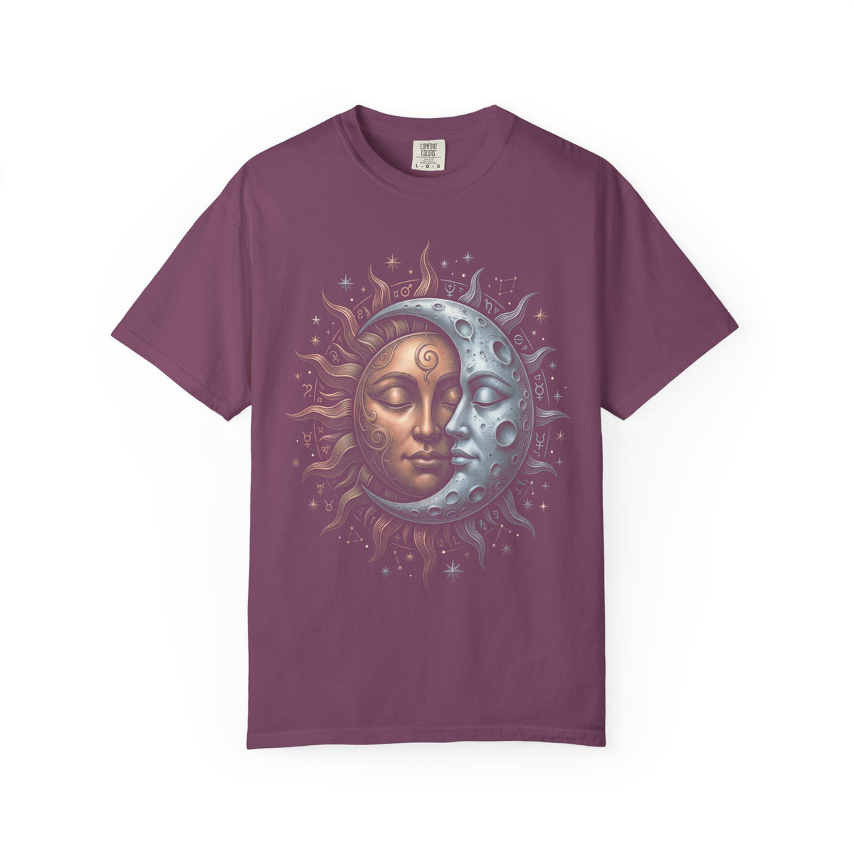 Sun Moon Celestial Faces Classic Tee | Vintage Astrology