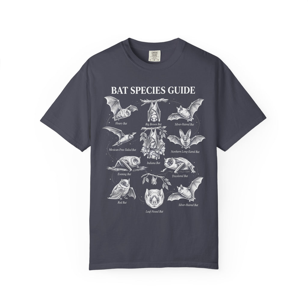 Bat Species Guide Classic Tee | Wildlife Mammals | Animal Chart