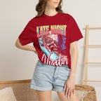 Late Night Visitor Raccoon Classic Tee | Retro Neon | Vintage