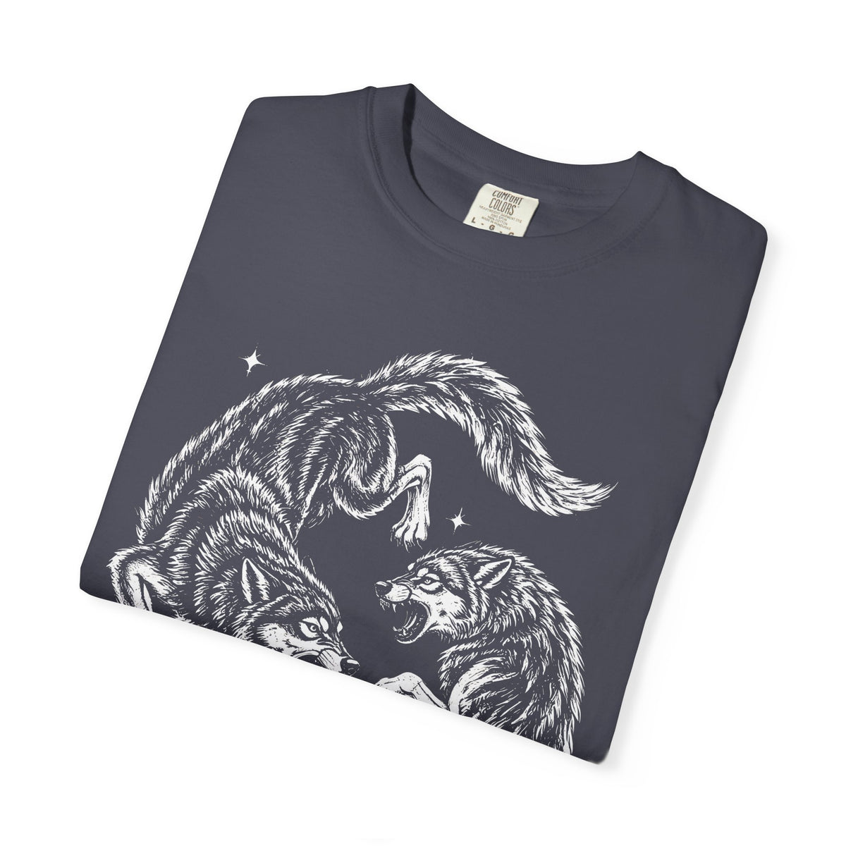 Twin Wolves Classic Tee | 90s Vintage | Dark Nature Wolf