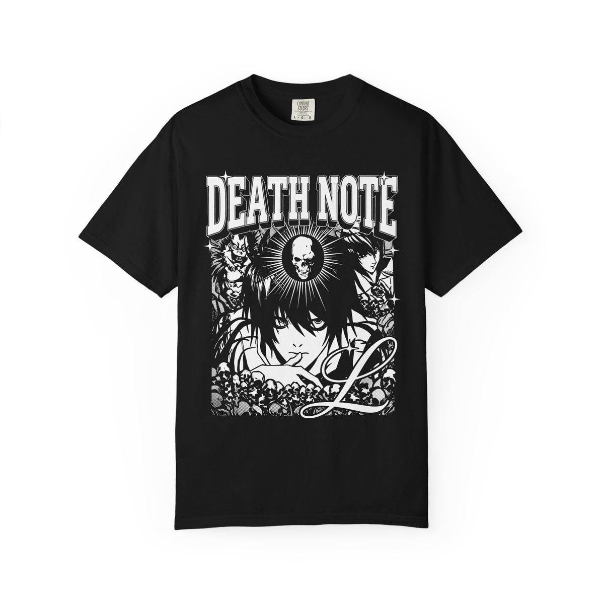 Gothic Skull Manga Detective Classic Tee | Dark Anime Gift