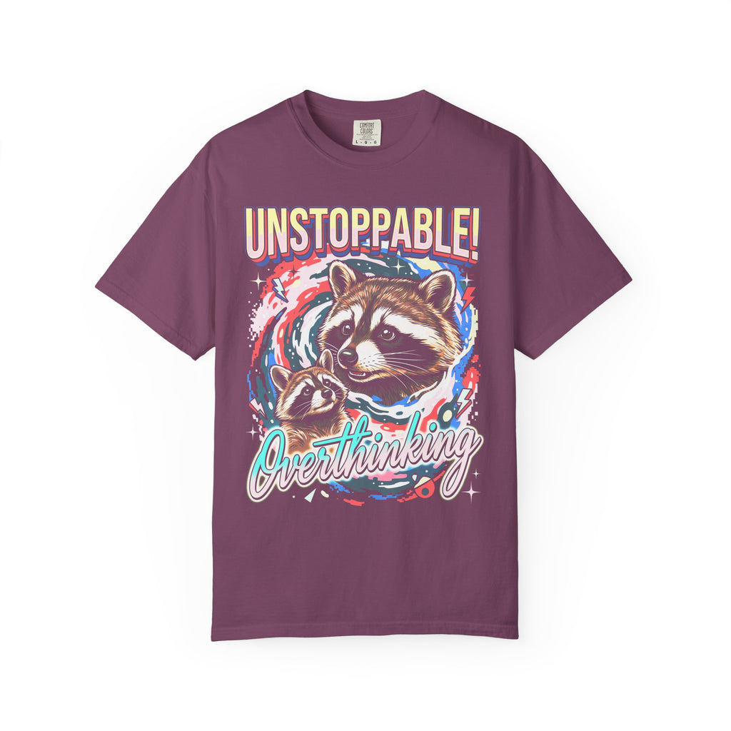Unstoppable Overthinking Raccoon Classic Tee | 90s Funny Gift