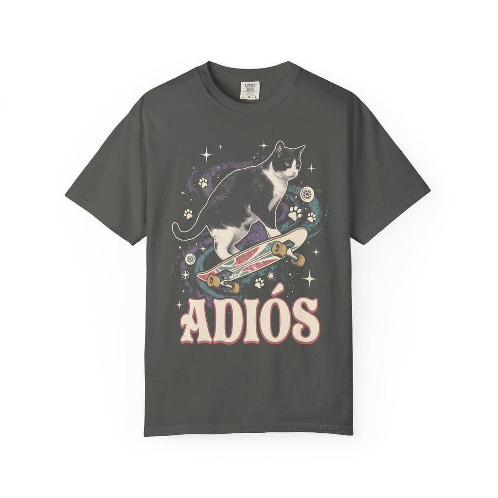 Adiós Tuxedo Cat Classic Tee | Space Feline | Cosmic Retro
