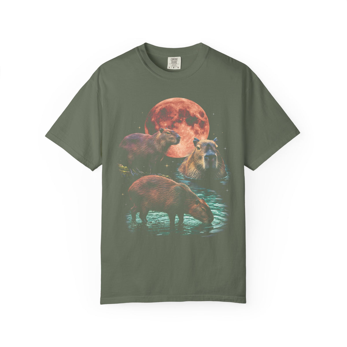 Blood Moon Capybara Classic Tee | Animal Lover | Vintage Bootleg