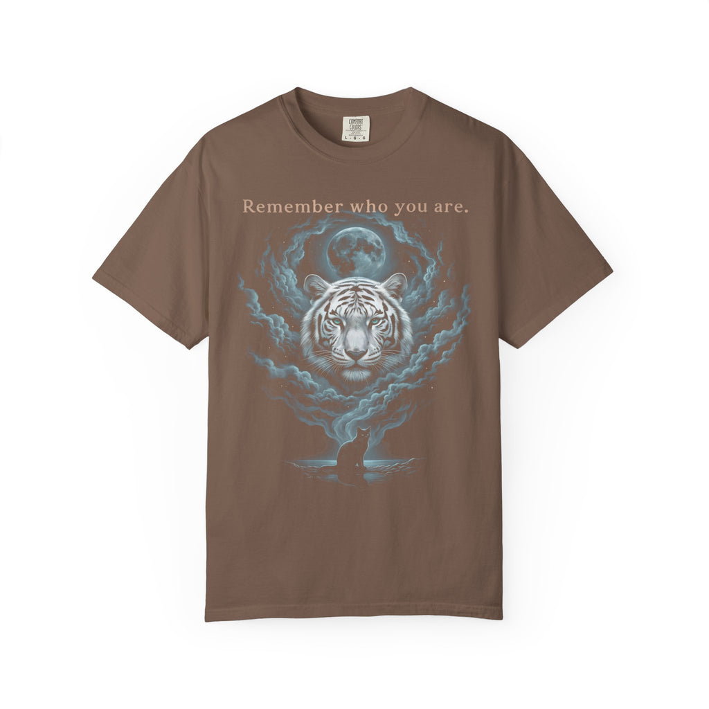 Remember Who You Are Classic Tee | Tiger & Cat | Full Moon