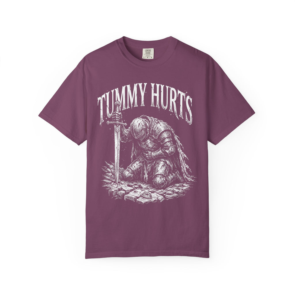 Tummy Hurts Classic Tee | Medieval Armor | Humorous Art