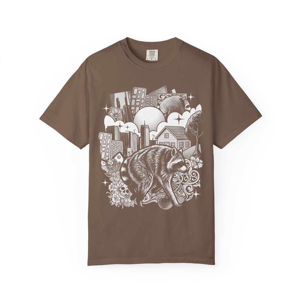 Raccoon City Skull Classic Tee | 90s Retro | Gaming Gift